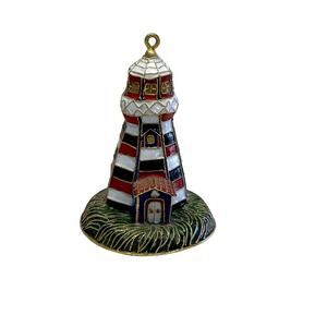 Handmade Unique Cloisonne Nautical Lighthouse Ornament‎ by Nautical Luxuries